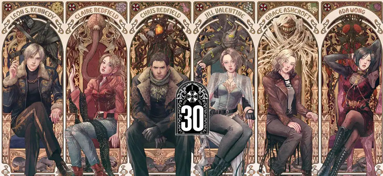 《惡靈古堡》系列30周年紀念插畫公布：新角色登場！