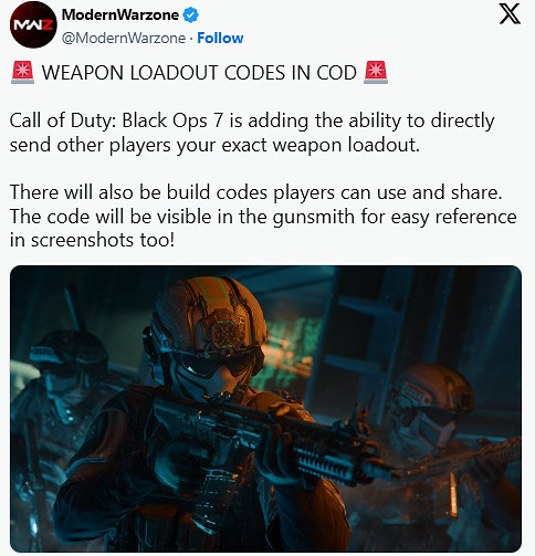 《決勝時刻黑色行動7》確認加入武器配置碼共享功能 《決勝時刻黑色行動7》確認加入武器配置碼共享功能