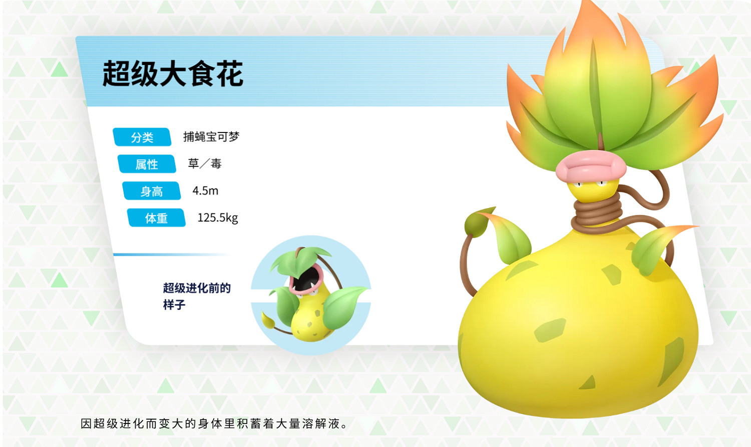 《寶可夢傳說：Z-A》mega大食花公布 大胃袋還挺可愛