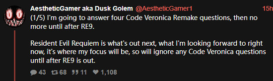 曝《生化：代號維羅妮卡》重製版開發進度超出預期！