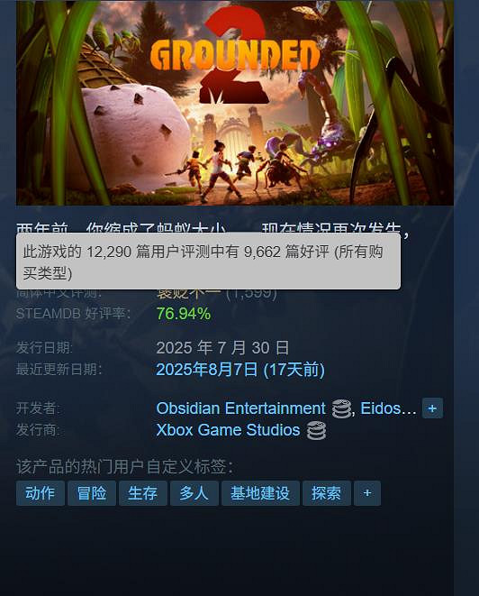 《微小世界生存戰2》加量還降價!Steam中國好評率卻僅55% 《微小世界生存戰2》加量還降價!Steam中國好評率卻僅55%