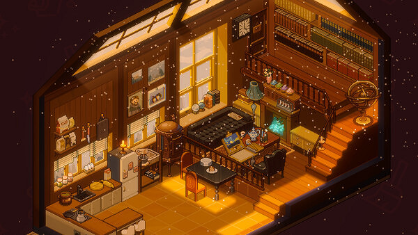像素風模擬經營裝修收納遊戲《囈語小鎮》明日發售