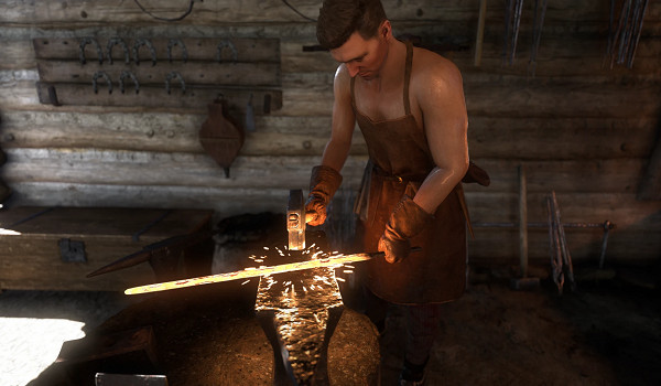 《天國2》無上衣圍裙MOD：汗濕金屬反光+動態傷疤系統