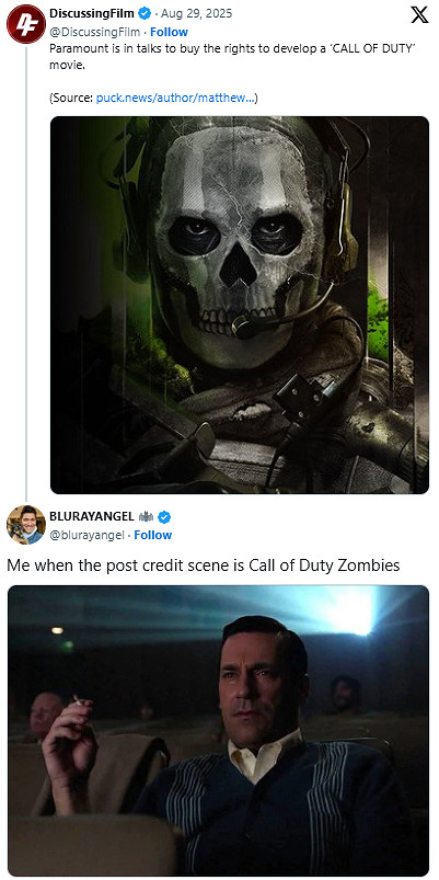 玩家希望聚焦殭屍模式!派拉蒙擬拍《決勝時刻》電影 玩家希望聚焦殭屍模式!派拉蒙擬拍《決勝時刻》電影