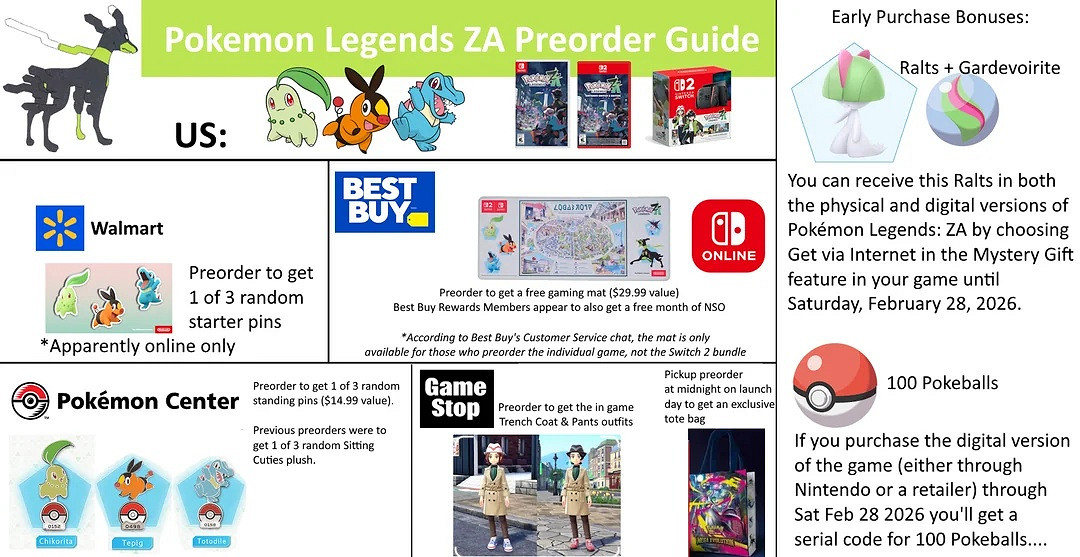 《寶可夢傳說 Z-A》預購公開!GameStop贈送風衣套裝 《寶可夢傳說 Z-A》預購公開!GameStop贈送風衣套裝