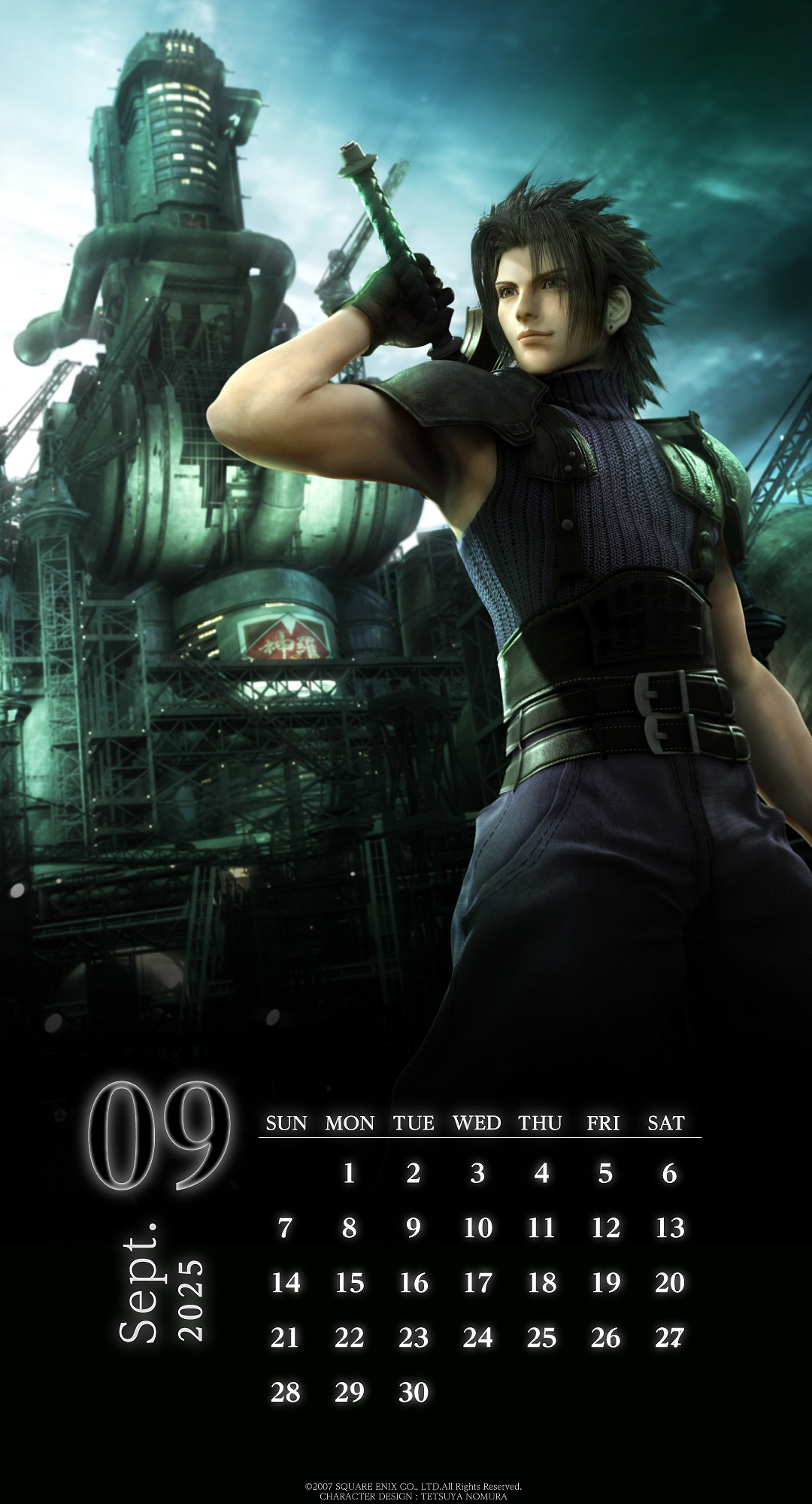《最終幻想7RE》9月日曆壁紙：三戰士手握破壞神！