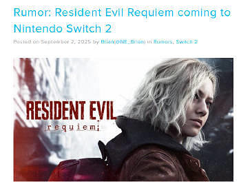 爆料稱《惡靈古堡9》將來有可能登陸Switch2 以特殊版本呈現 爆料稱《惡靈古堡9》將來有可能登陸Switch2 以特殊版本呈現