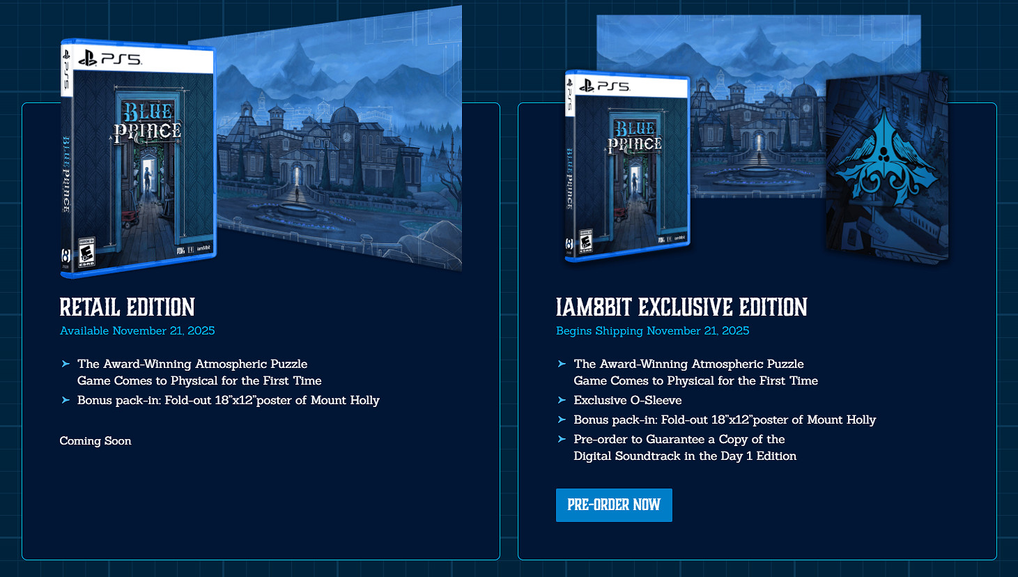 《藍途王子》PS5實體版開啟預售:11月21日發售! 《藍途王子》PS5實體版開啟預售:11月21日發售!