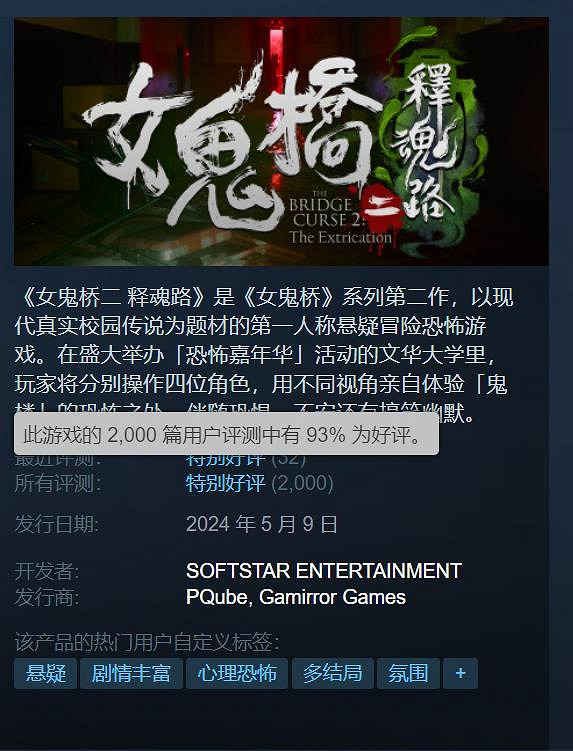 《女鬼橋2:釋魂路》新史低:近乎半價即可擁有遊戲 《女鬼橋2:釋魂路》新史低:近乎半價即可擁有遊戲