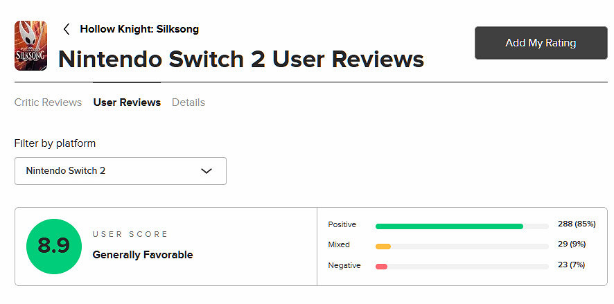 《絲之歌》M站評分下降 玩家評價：跑圖挫敗感太強！