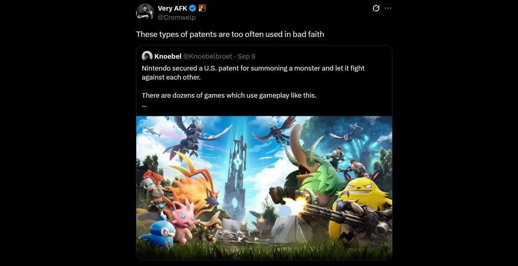 博德3總監刪除批評任天堂專利推文 曾警告可能被濫用 博德3總監刪除批評任天堂專利推文 曾警告可能被濫用