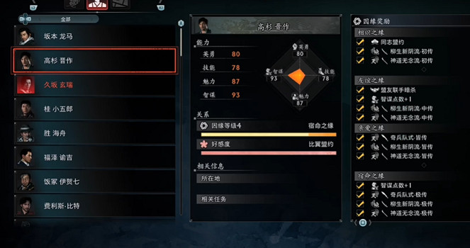 《浪人崛起》一周目攻略心得 (第9頁：人物和分支選擇)