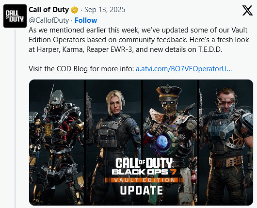 《黑色行動7》調整典藏版皮膚:基於反饋優化外觀 《黑色行動7》調整典藏版皮膚:基於反饋優化外觀