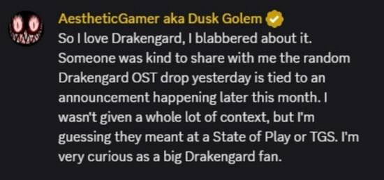 爆料人稱《誓血龍騎士》本月有新消息！系列新作？