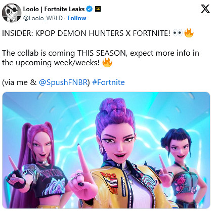 《堡壘之夜》將來有可能連動網飛《K-POP:獵魔女團》! 《堡壘之夜》將來有可能連動網飛《K-POP:獵魔女團》!