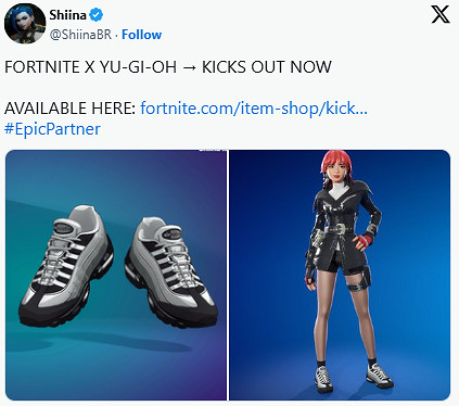 《堡壘之夜》推出《遊戲王》城之內同款聯名運動鞋！