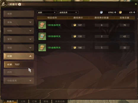 《塔瑞斯世界》交易方法介紹