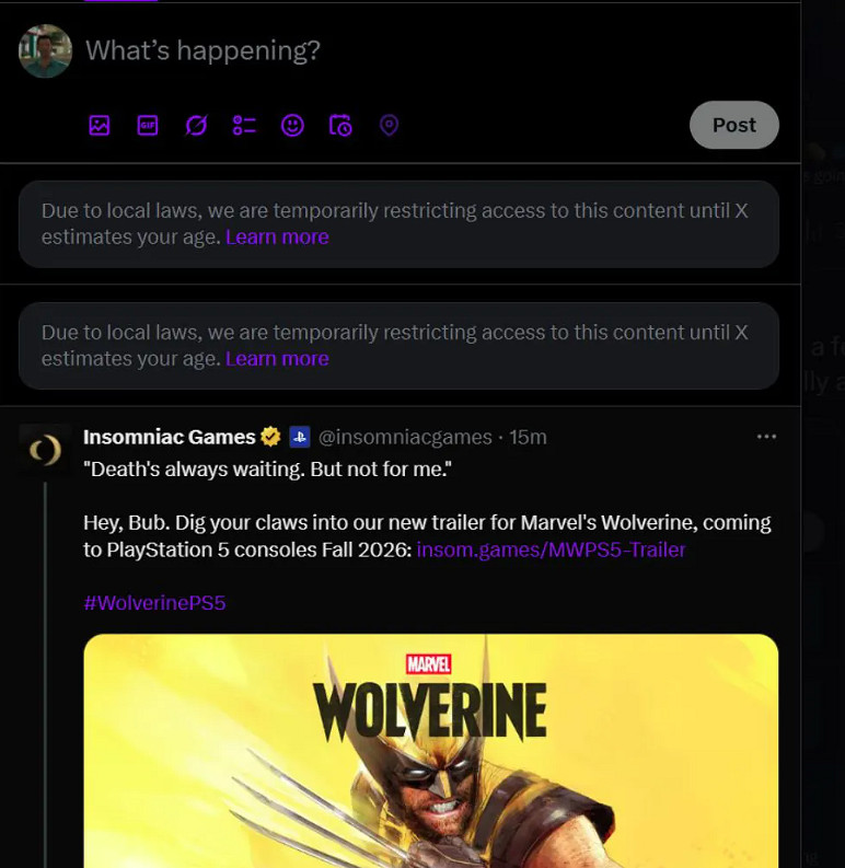 英國因年齡驗證《漫威金剛狼》預告訪問受限 引發擔憂