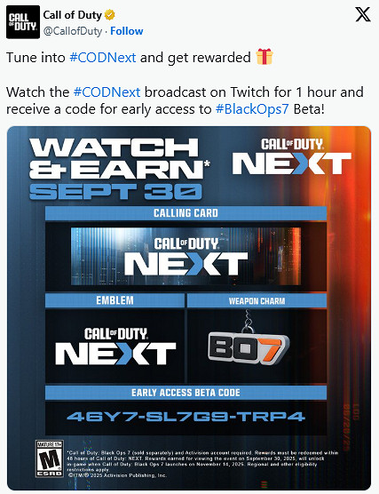 早報：《黑色行動7》看直播可搶先體驗！《忍者外傳4》英雄模式可自動格擋閃避