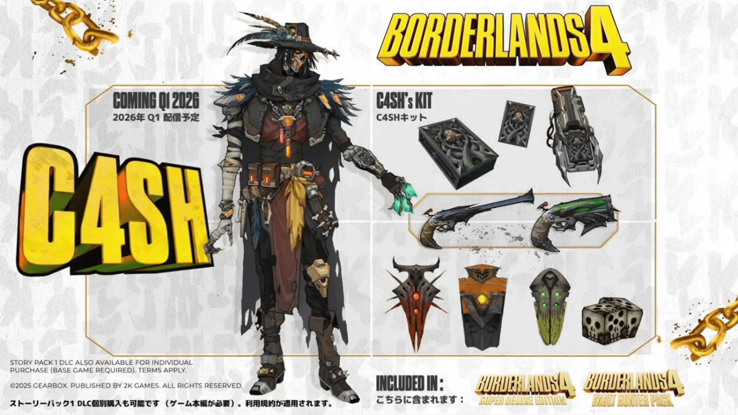 化身賭徒！《邊緣禁地4》新角色C4SH擁有隨機能力