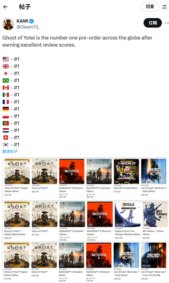 外媒報導《羊蹄山》儘管遭遇抵制 仍登頂PS商店預購榜