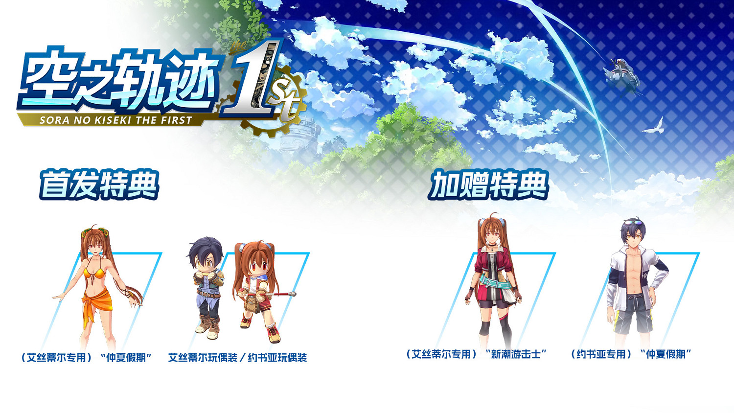 《空之軌跡 the 1st》中國熱銷感謝 特典服裝限時免費送! 《空之軌跡 the 1st》中國熱銷感謝 特典服裝限時免費送!
