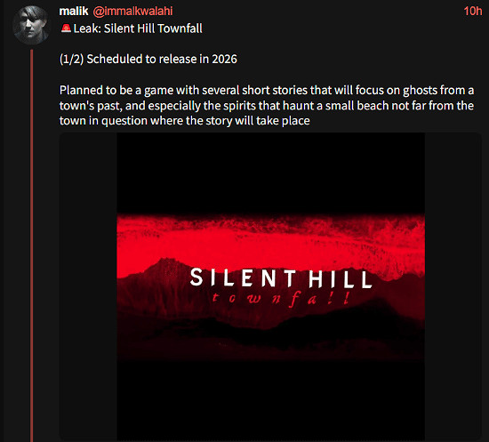 曝《沉默之丘：townfall》明年發售！以驚嚇內容為賣點