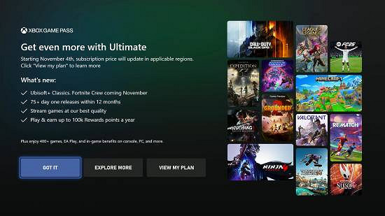  Xbox Game Pass (XGP) 漲價風剛過出現全屏廣告 絲毫沒提月費30刀新價格
