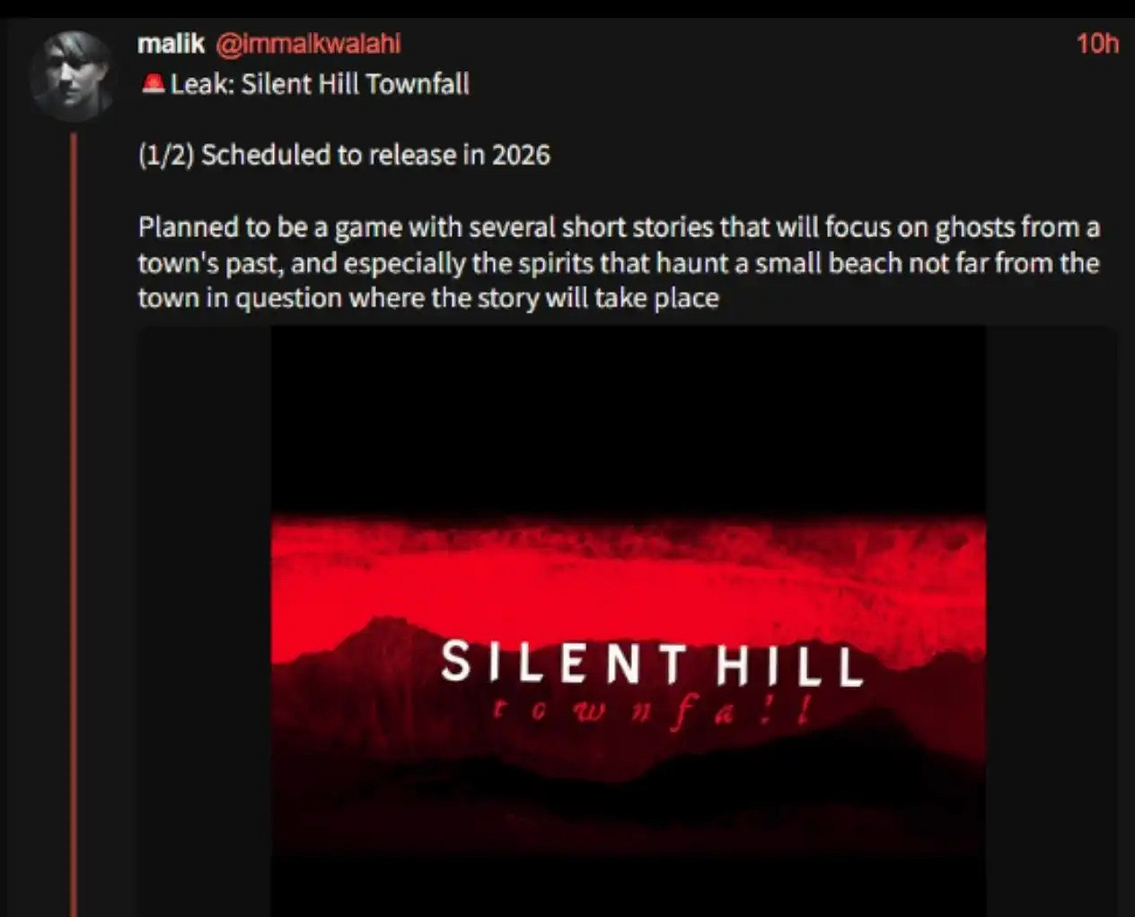曝《沉默之丘 Townfall》明年發售 回歸無武器純驚嚇體驗