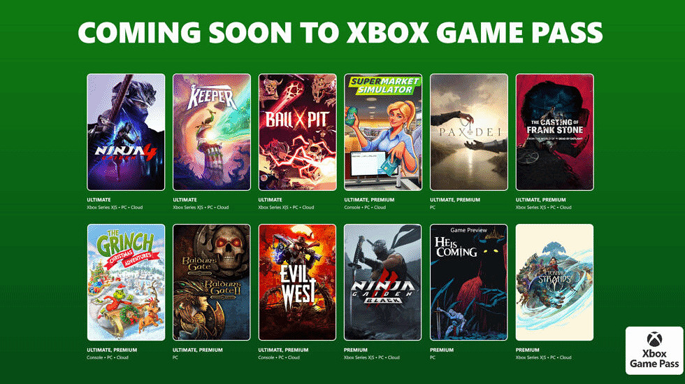 10月 Xbox Game Pass (XGP) 入庫遊戲:《忍者外傳4》、《柏德之門1&2》等! 10月 Xbox Game Pass (XGP) 入庫遊戲:《忍者外傳4》、《柏德之門1&2》等!