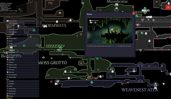 《空洞騎士:絲之歌》交互式地圖MOD!即時追蹤資源/Boss狀態 《空洞騎士:絲之歌》交互式地圖MOD!即時追蹤資源/Boss狀態