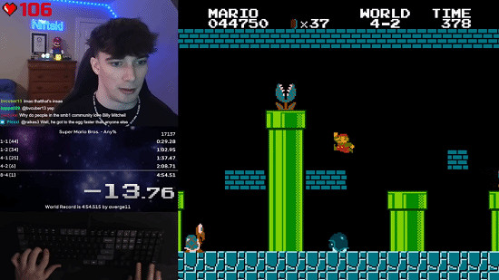 神級紀錄!《超級瑪麗》速通紀錄離理論完美僅剩11幀 神級紀錄!《超級瑪麗》速通紀錄離理論完美僅剩11幀