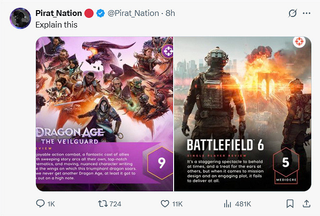 IGN僅給《戰地風雲2042》單人戰役打5分 引發粉絲不滿遭炎上 IGN僅給《戰地風雲2042》單人戰役打5分 引發粉絲不滿遭炎上