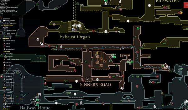 《空洞騎士:絲之歌》交互式地圖MOD!即時追蹤資源/Boss狀態 《空洞騎士:絲之歌》交互式地圖MOD!即時追蹤資源/Boss狀態