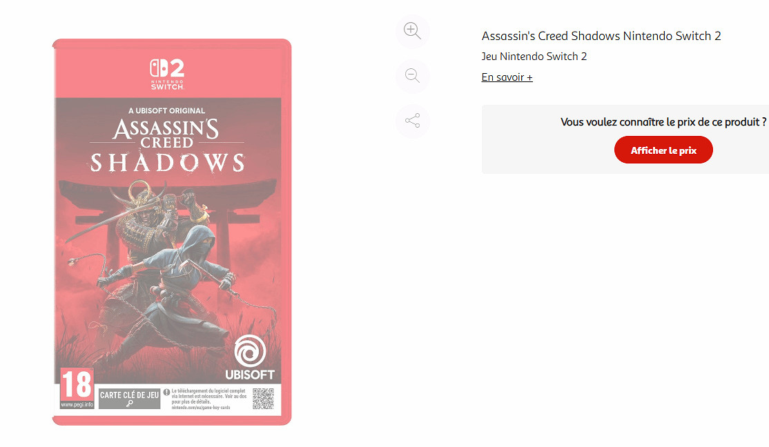 法國零售商疑似泄露《刺客教條:影》Switch2版本訊息 法國零售商疑似泄露《刺客教條:影》Switch2版本訊息