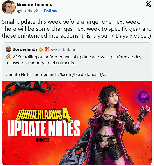 《邊緣禁地4》將削弱強勢流派!開發者預告遊戲調整 《邊緣禁地4》將削弱強勢流派!開發者預告遊戲調整