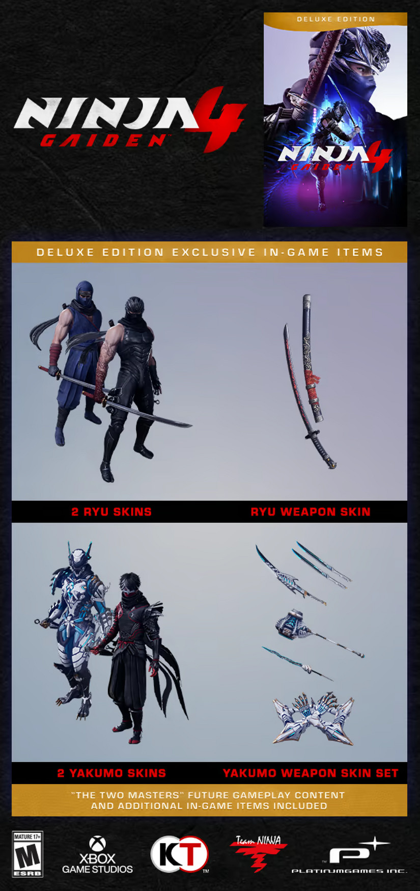 《忍者外傳4》預購及豪華版獎勵,買就送主角超帥皮膚 《忍者外傳4》預購及豪華版獎勵,買就送主角超帥皮膚