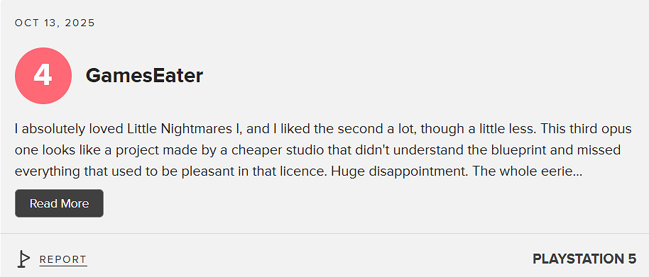 《小小夢魘3》玩家評分6.7分:系列最差的一部作品! 《小小夢魘3》玩家評分6.7分:系列最差的一部作品!