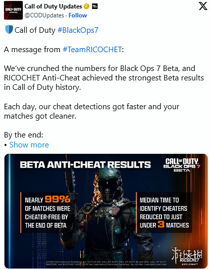 早報:《黑色行動7》測試反作弊創紀錄!夏日遊戲節移師杜比劇院 早報:《黑色行動7》測試反作弊創紀錄!夏日遊戲節移師杜比劇院