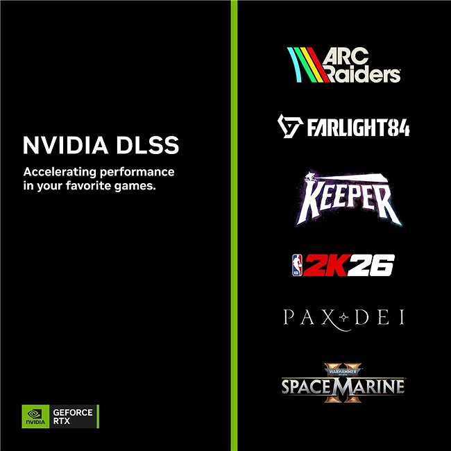 ARC Raiders、《天域安寧》(Pax Dei)和Keeper首發支援DLSS 4，全新GeForce Game Ready驅動推出