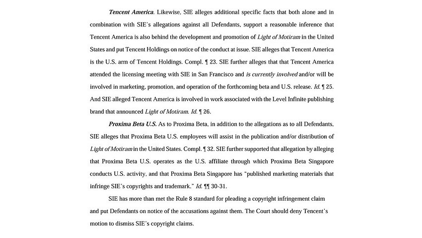 索尼反擊騰訊! 《荒野起源》抄襲辯護荒謬並指控逃責 索尼反擊騰訊! 《荒野起源》抄襲辯護荒謬並指控逃責