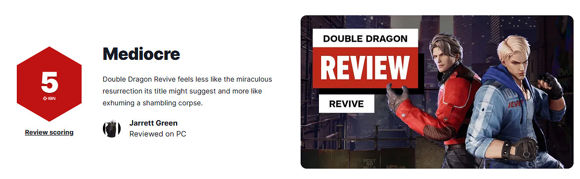 《雙截龍再臨》 IGN 5分:堪稱一場失敗的復活儀式 《雙截龍再臨》 IGN 5分:堪稱一場失敗的復活儀式