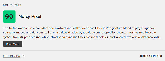 科幻太空歌劇《外圍世界2》媒體評測解禁!M站均分85 科幻太空歌劇《外圍世界2》媒體評測解禁!M站均分85