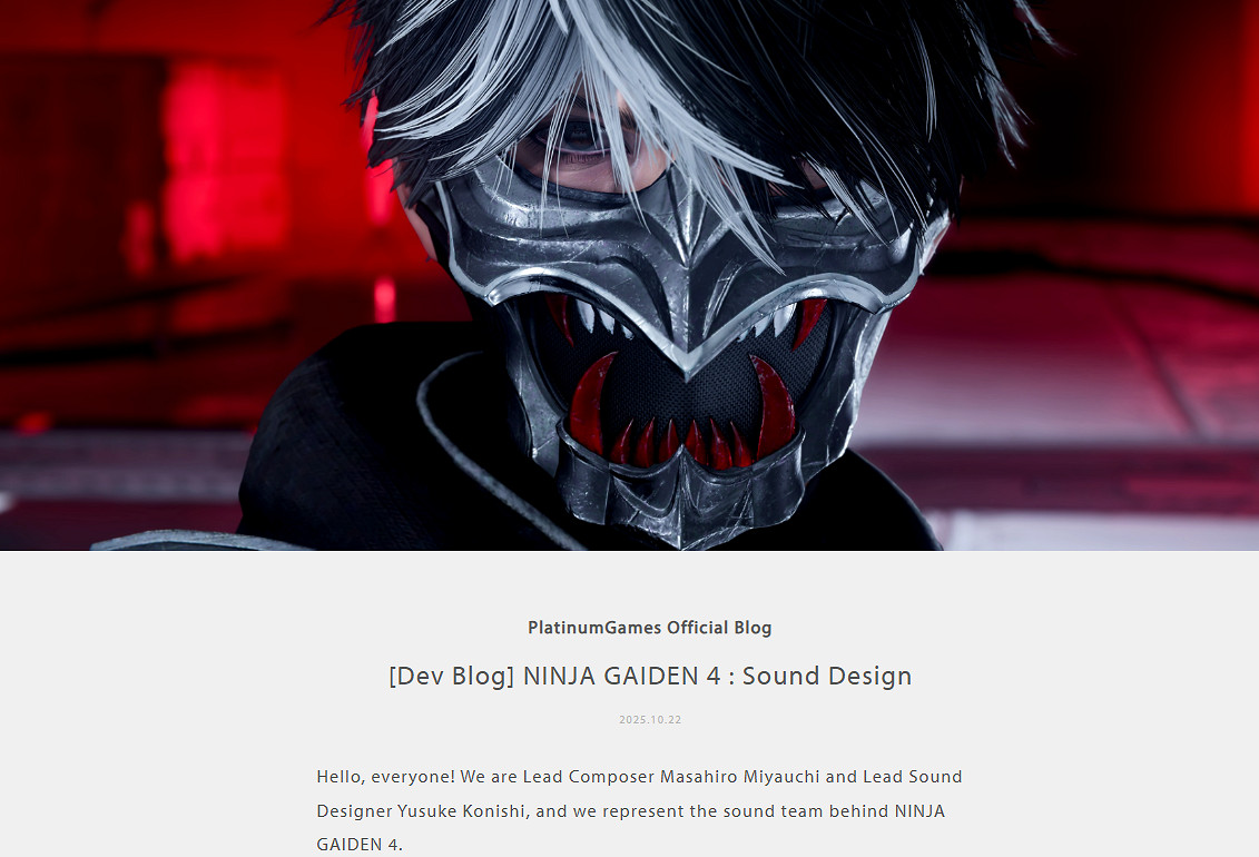 《忍者外傳4》戰鬥音效精心設計：追求極致的爽感！