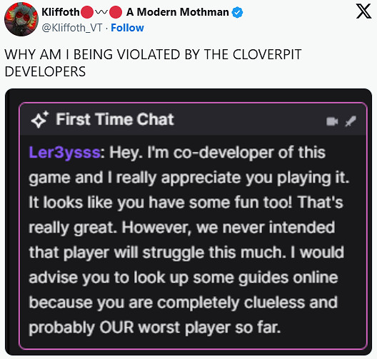 肉鴿遊戲《CloverPit》開發者線上吐槽玩家“太菜”