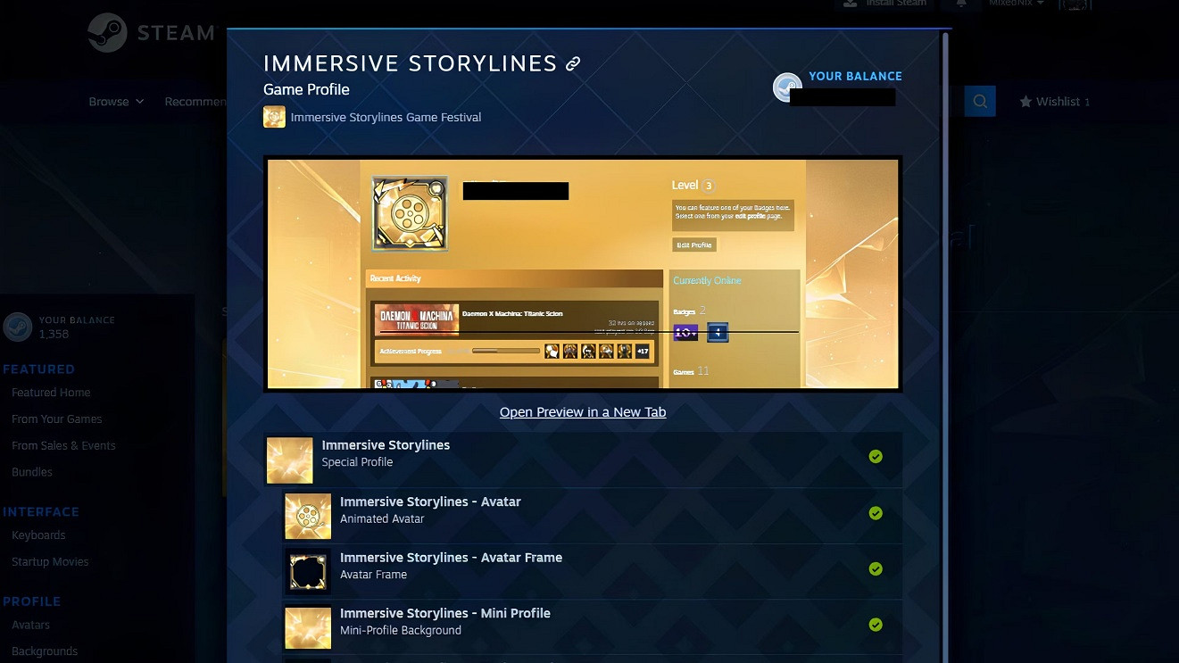 Steam限時免費領取「沉浸式劇情」主題資料裝飾套裝 Steam限時免費領取「沉浸式劇情」主題資料裝飾套裝