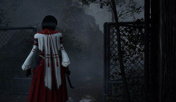 《沉默之丘f》怪獵連動MOD!愛麗絲身著炎火村禮服,在迷霧中揮動太刀 《沉默之丘f》怪獵連動MOD!愛麗絲身著炎火村禮服,在迷霧中揮動太刀