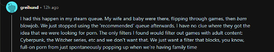 外國網友吐槽Steam算法推薦:只是開個按鈕就可能社死 外國網友吐槽Steam算法推薦:只是開個按鈕就可能社死