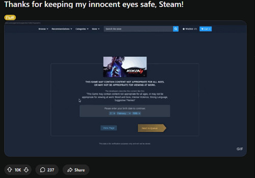 外國網友吐槽Steam算法推薦:只是開個按鈕就可能社死 外國網友吐槽Steam算法推薦:只是開個按鈕就可能社死