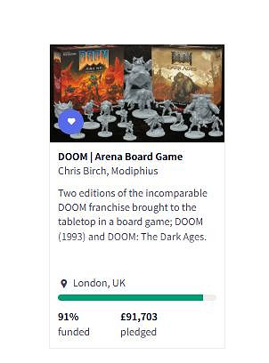 《DOOM》官方桌遊DOOM Arena Board Game眾籌啟動